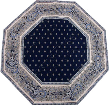 Octogonal table mat (Marat d'Avignon / bastide. marine blu - Click Image to Close